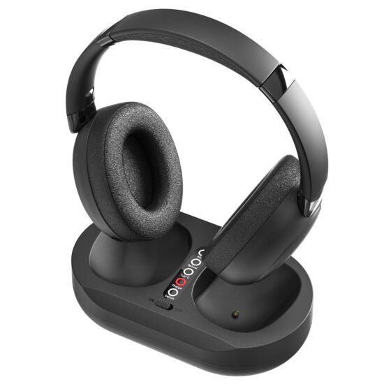Dual-Mode 2.4G and Bluetooth Wireless TV Headphones with Receiver