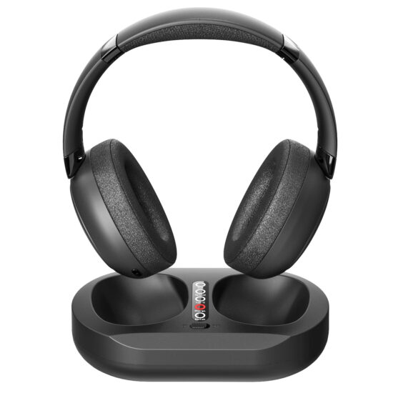 Dual-Mode 2.4G and Bluetooth Wireless TV Headphones with Receiver