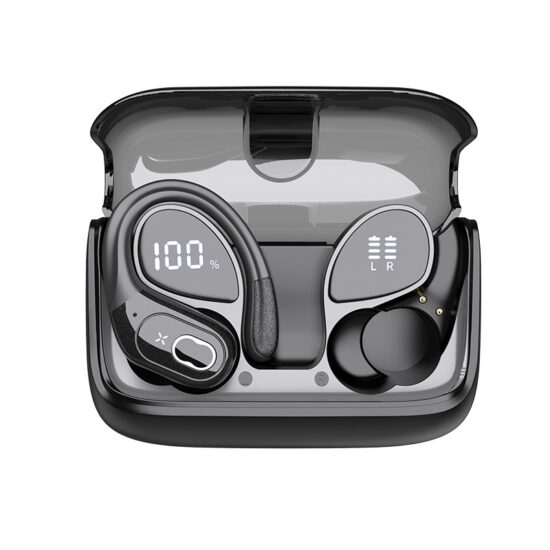 Waterproof Bluetooth 5.4 Ear-Hook Earbuds with LED Display and Noise Cancelling

