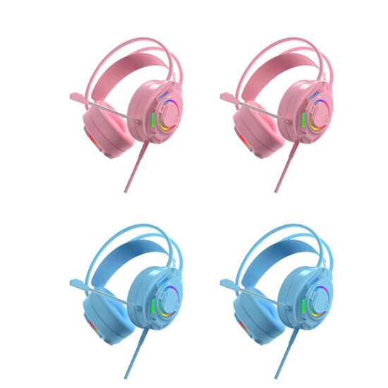 502 USB Wired Gaming Headset with 7.1 Surround Sound and Noise-Canceling Microphone – Over-Ear Design for PC Gamers