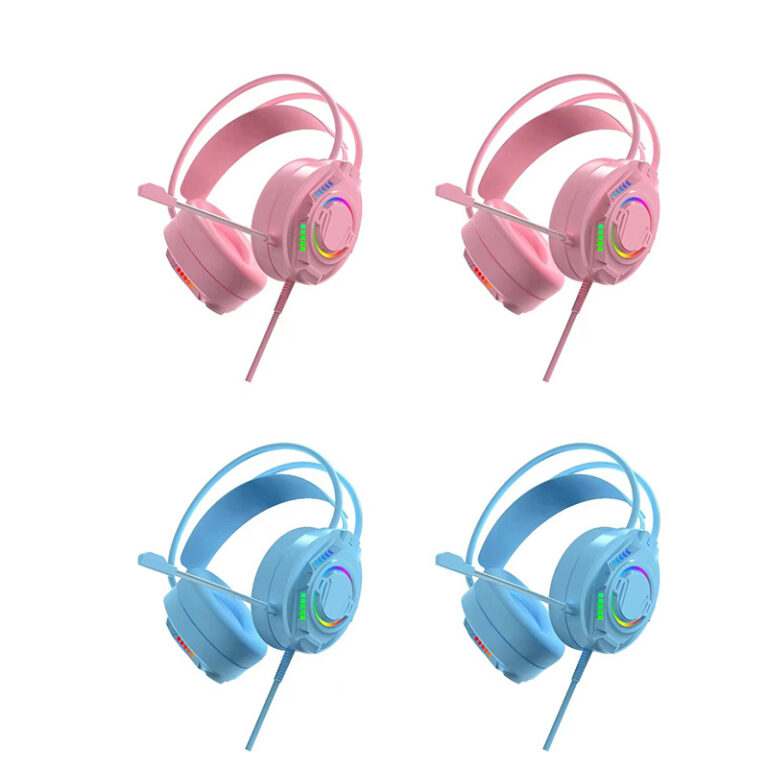 502 USB Wired Gaming Headset with 7.1 Surround Sound and Noise-Canceling Microphone – Over-Ear Design for PC Gamers