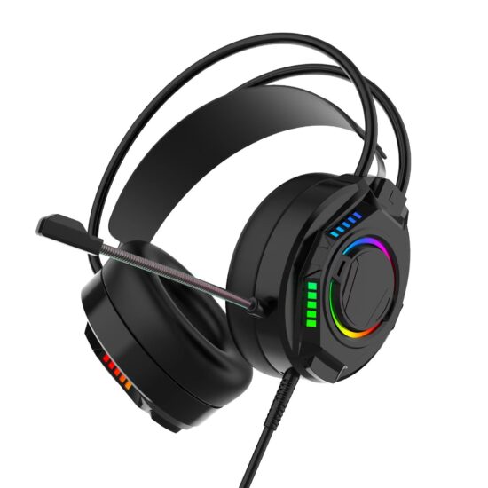 502 USB Wired Gaming Headset with 7.1 Surround Sound and Noise-Canceling Microphone – Over-Ear Design for PC Gamers