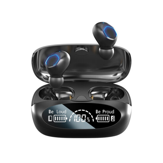 AI Smart Display TWS Wireless Bluetooth Earbuds with Charging Case