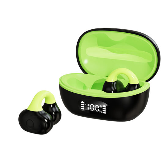 AX10 Clip-On Wireless Bluetooth Headset with Open-Ear Sports Design and Long Battery Life

