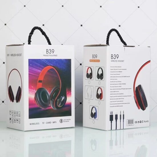 B39 Bluetooth Gaming Headphones with RGB Light, TF Card, and Mic for Phone and PC