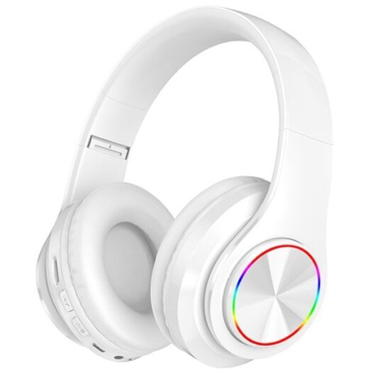 B39 Wireless RGB Bluetooth Headphones with Foldable Design, Deep Bass, and TF Card Support