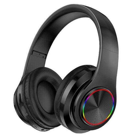 B39 Wireless RGB Bluetooth Headphones with Foldable Design, Deep Bass, and TF Card Support