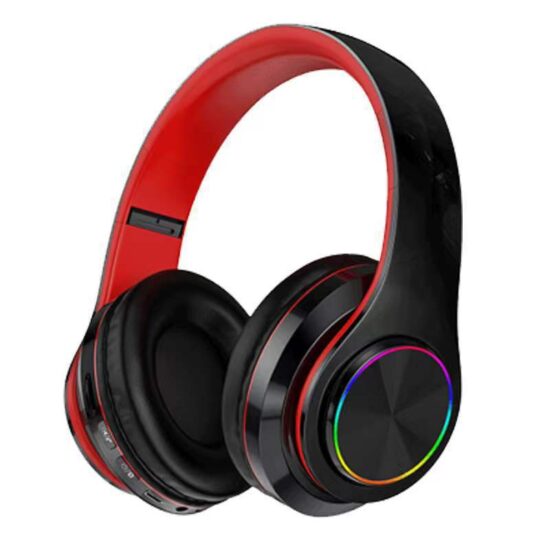 B39 Wireless RGB Bluetooth Headphones with Foldable Design, Deep Bass, and TF Card Support