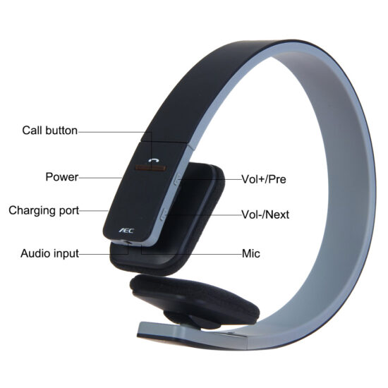 A50-BT retro wireless Bluetooth headphones – compact over-ear headset with vintage design for B2B export