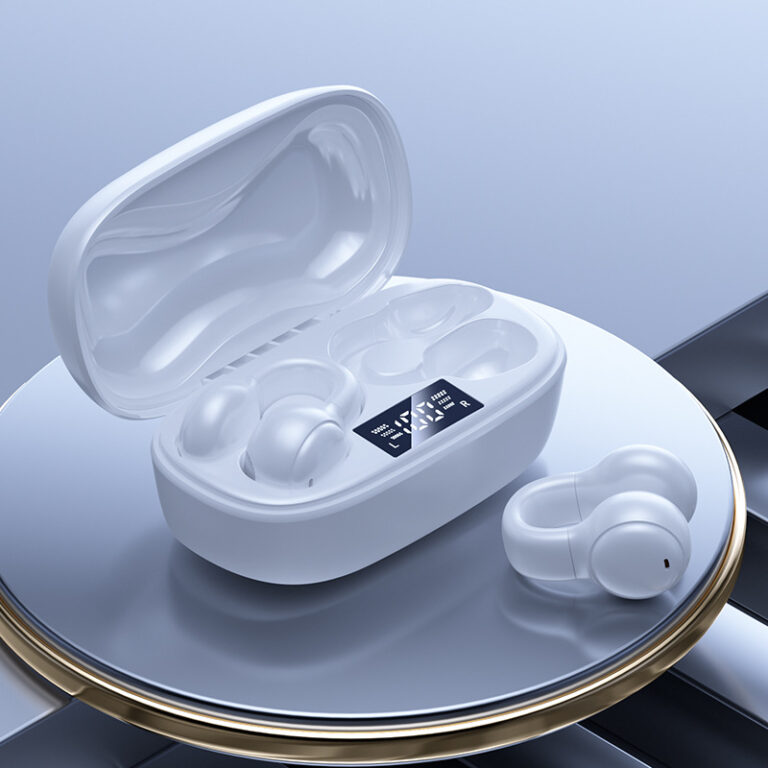 Bone Conduction Wireless Clip-On Bluetooth Headphones – Open-Ear, Long Battery Life