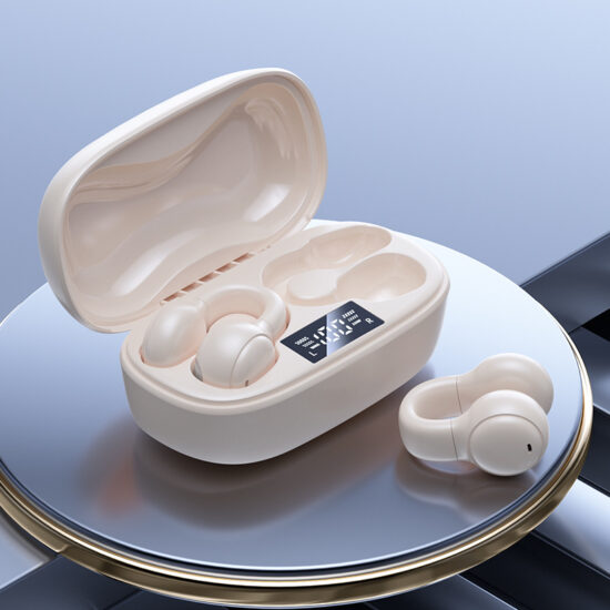Bone Conduction Wireless Clip-On Bluetooth Headphones – Open-Ear, Long Battery Life