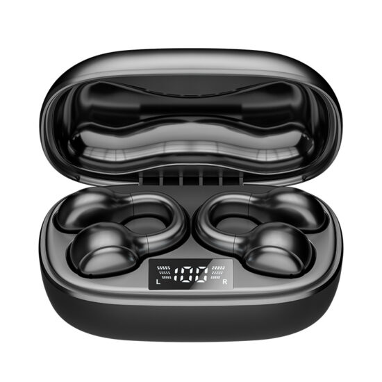 Bone Conduction Wireless Clip-On Bluetooth Headphones – Open-Ear, Long Battery Life