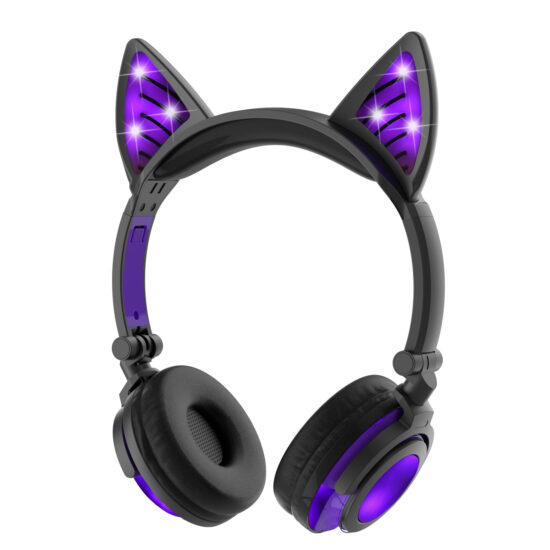  LED Cat Ear Wireless Bluetooth Headphones – Long Battery Music Headset for Dropshipping