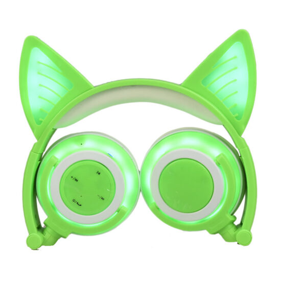  LED Cat Ear Wireless Bluetooth Headphones – Long Battery Music Headset for Dropshipping
