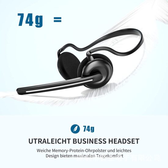 Factory Direct Lightweight Rear-Hook Type-C USB Wired Headset with Microphone for Computer Call Center, Gaming, and Conference Use