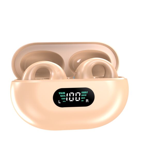 Wireless Clip-On Bluetooth Earphone with Long Battery and Noise Cancelling