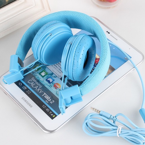 Colorful Foldable Wired Headphones with 3.5mm Jack and Microphone