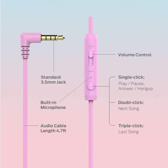  Colorful Wired Kids Headphones for Online Learning and School Use