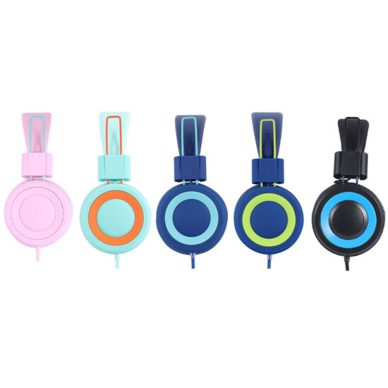  Colorful Wired Kids Headphones for Online Learning and School Use