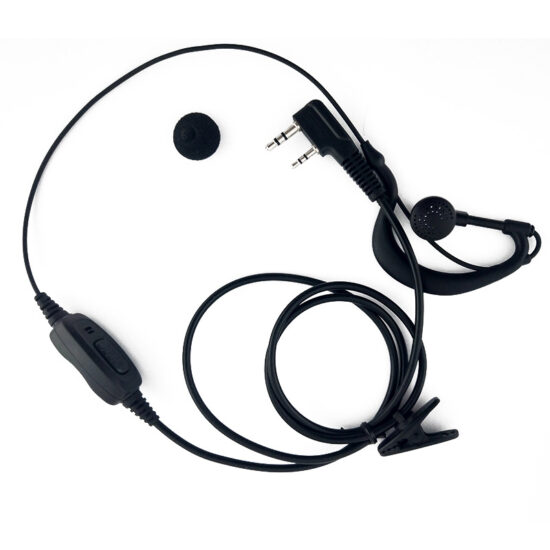 K-Type Walkie Talkie Earpiece with Microphone and Ear-Hook