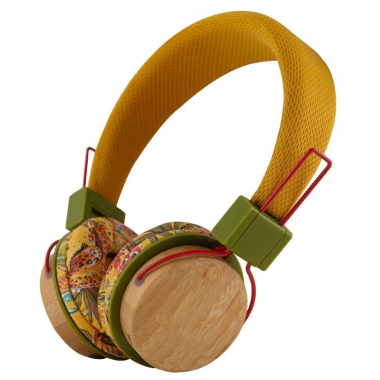  Foldable bamboo Bluetooth headphones with eco-friendly design from Shenzhen factory