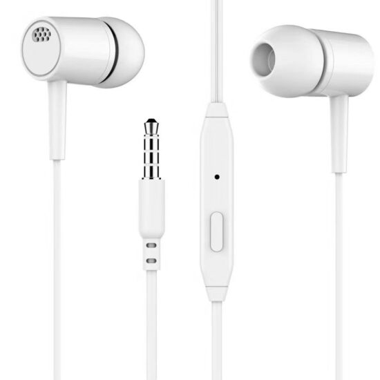 D21 Deep Bass Wired Earphones with Mic and 3.5mm Plug