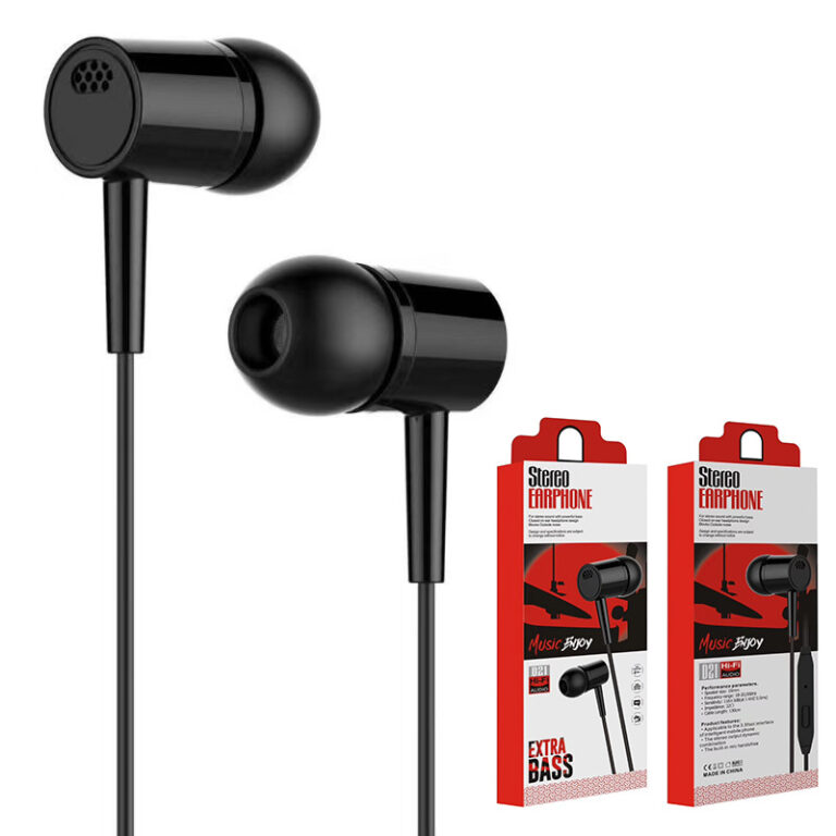 D21 Deep Bass Wired Earphones with Mic and 3.5mm Plug