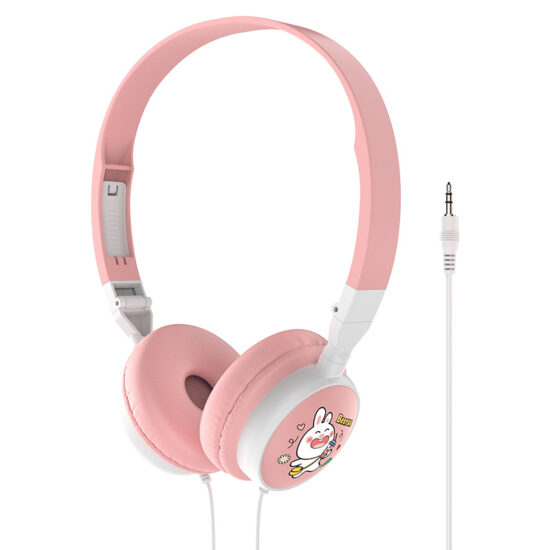 Foldable Wired Cartoon Headphones for Kids with Deep Bass