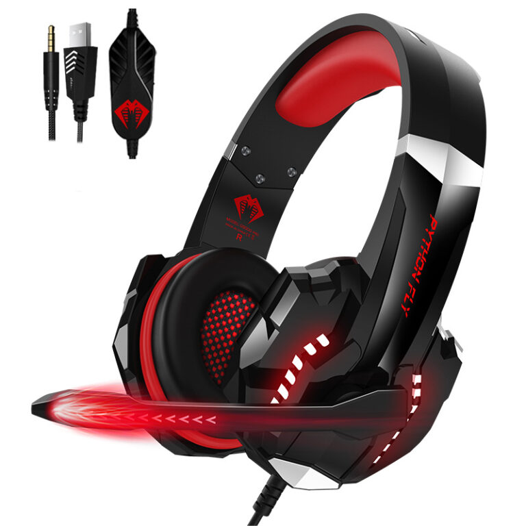 G9000PRO Wired Over-Ear Gaming Headset with Noise Cancelling and LED Light