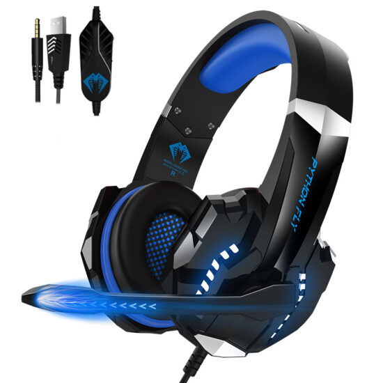 G9000PRO Wired Over-Ear Gaming Headset with Noise Cancelling and LED Light

