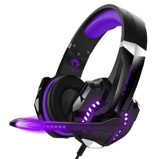 G9000PRO Wired Over-Ear Gaming Headset with Noise Cancelling and LED Light

