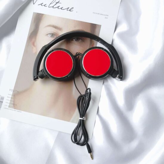 Foldable Wired Over-Ear Headphones with Deep Bass and Adjustable Headband
