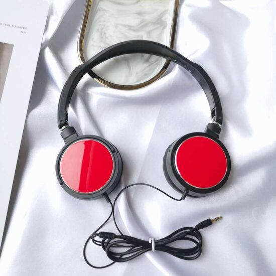 Foldable Wired Over-Ear Headphones with Deep Bass and Adjustable Headband