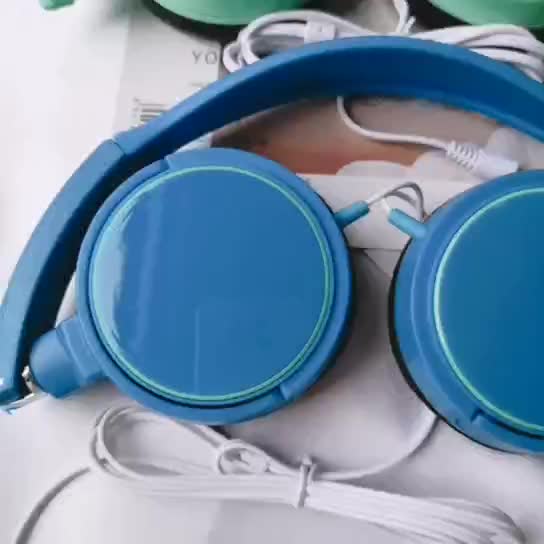 Foldable Wired Over-Ear Headphones with Deep Bass and Adjustable Headband