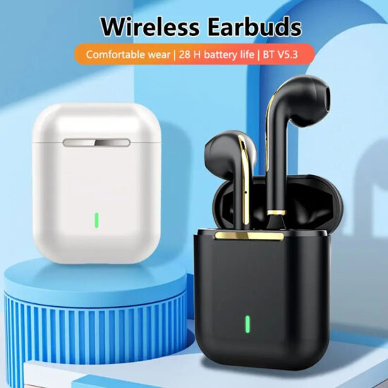 J18 Wireless Bluetooth Earbuds with Long Battery and Stereo Sound

