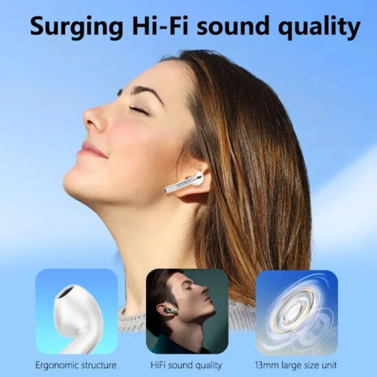 J18 Wireless Bluetooth Earbuds with Long Battery and Stereo Sound

