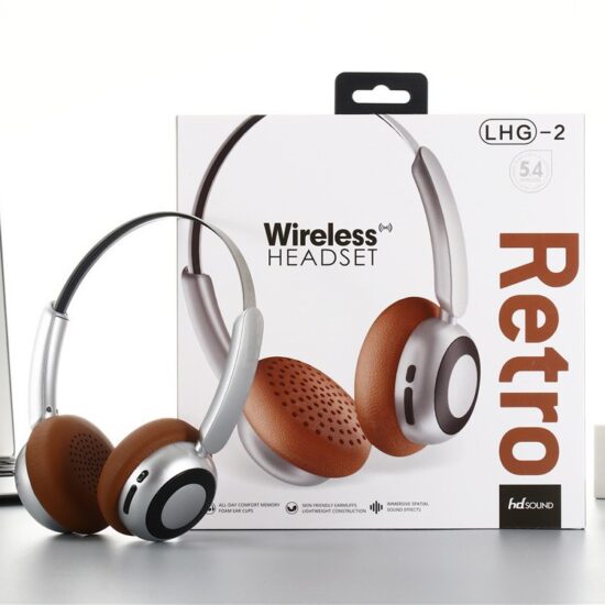 LHG-2 Bluetooth Over-Ear Headphones with Long Battery Life and Low Latency