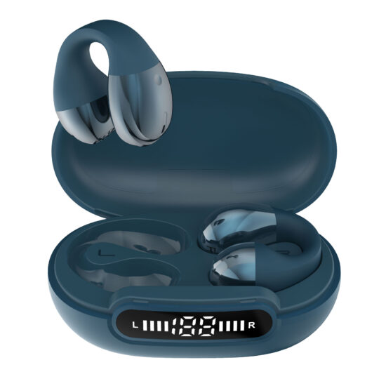 Luxury clip-on Bluetooth earbuds with Chinese design, secure fit, and mini wireless build