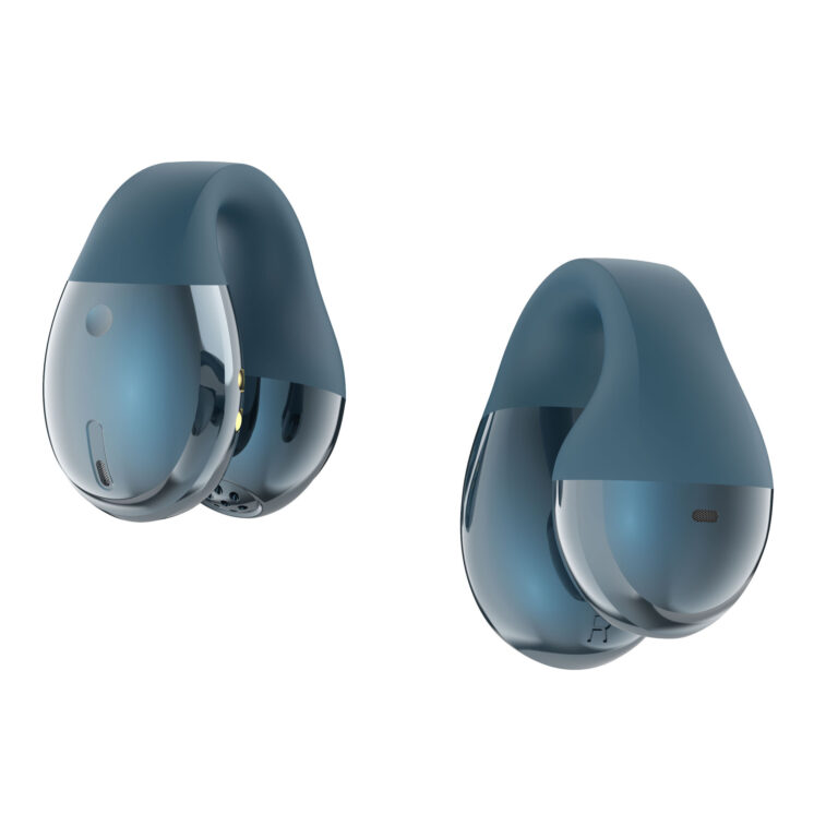 Luxury clip-on Bluetooth earbuds with Chinese design, secure fit, and mini wireless build