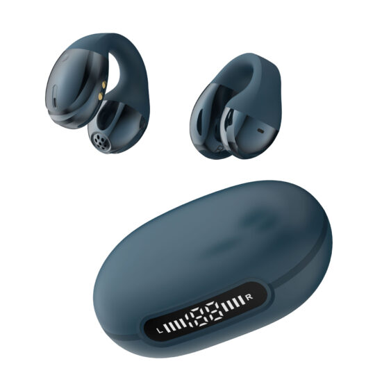 Luxury clip-on Bluetooth earbuds with Chinese design, secure fit, and mini wireless build
