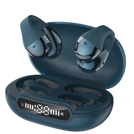 Luxury clip-on Bluetooth earbuds with Chinese design, secure fit, and mini wireless build