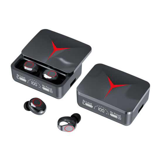 M90 Pro TWS Wireless Earbuds with Sliding Cover and LED Power Display