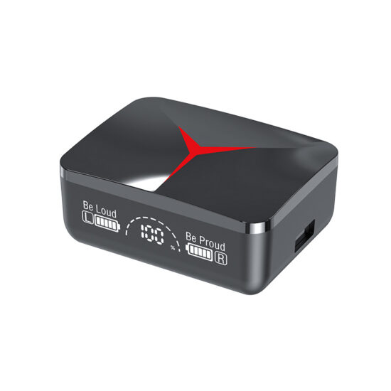 M90 Pro TWS Wireless Earbuds with Sliding Cover and LED Power Display