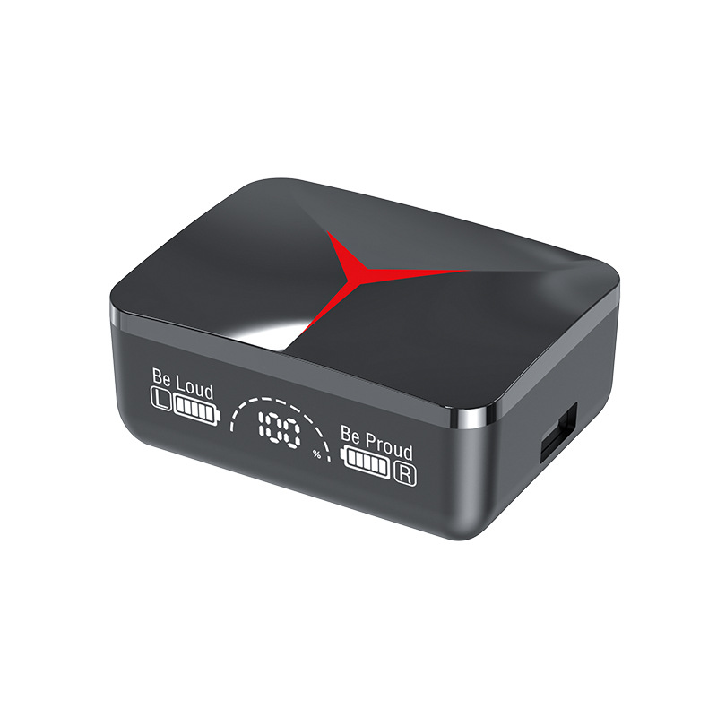 M90 Pro TWS Wireless Earbuds with Sliding Cover and LED Power Display