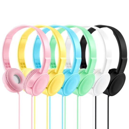 MZ-026 Wired Kids Headphones in Macaron Colors with Built-in Microphone – Comfortable Over-Ear Design for Learning and Entertainment