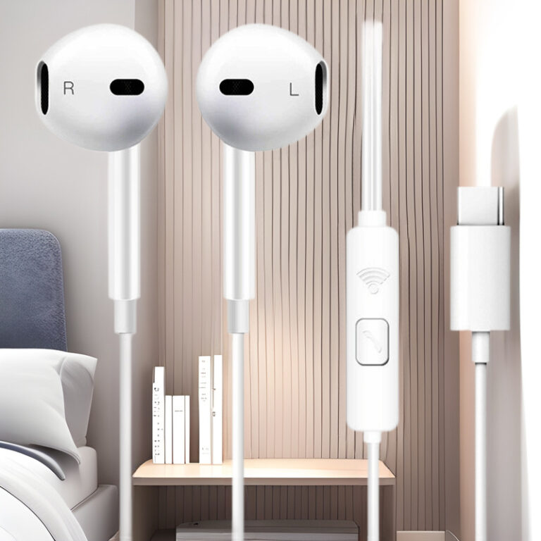 Original Wired Gaming Earphones with Mic – 3.5mm and Type-C, Semi In-Ear Design