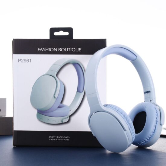P-2961 Bluetooth Wireless Over-Ear Headphones with Long Battery Life and Stereo Sound