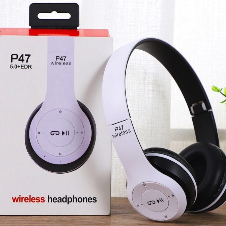 P47 Foldable Wireless Bluetooth Headphones with Deep Bass