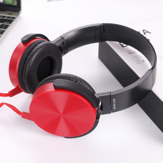Retro Lightweight Wired Headphones for iPad, iPhone, Huawei – Over-Ear Design with 3.5mm Jack