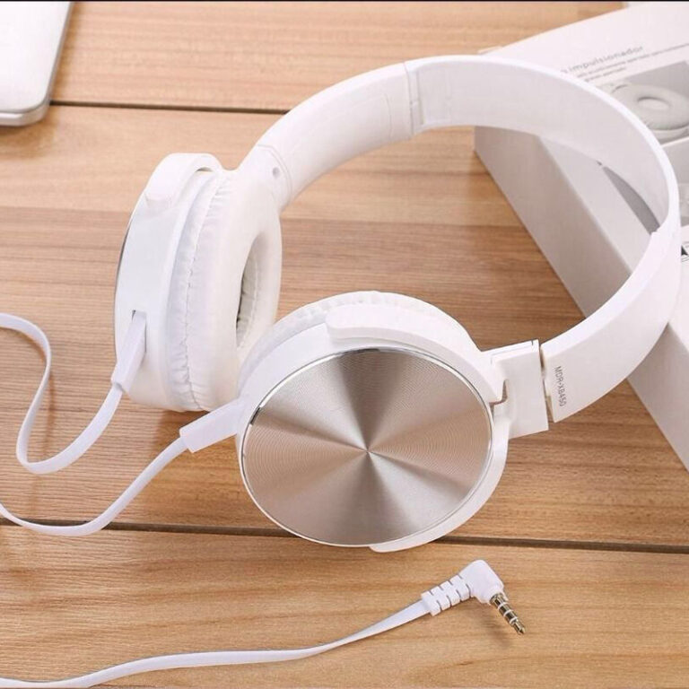 Retro Lightweight Wired Headphones for iPad, iPhone, Huawei – Over-Ear Design with 3.5mm Jack
